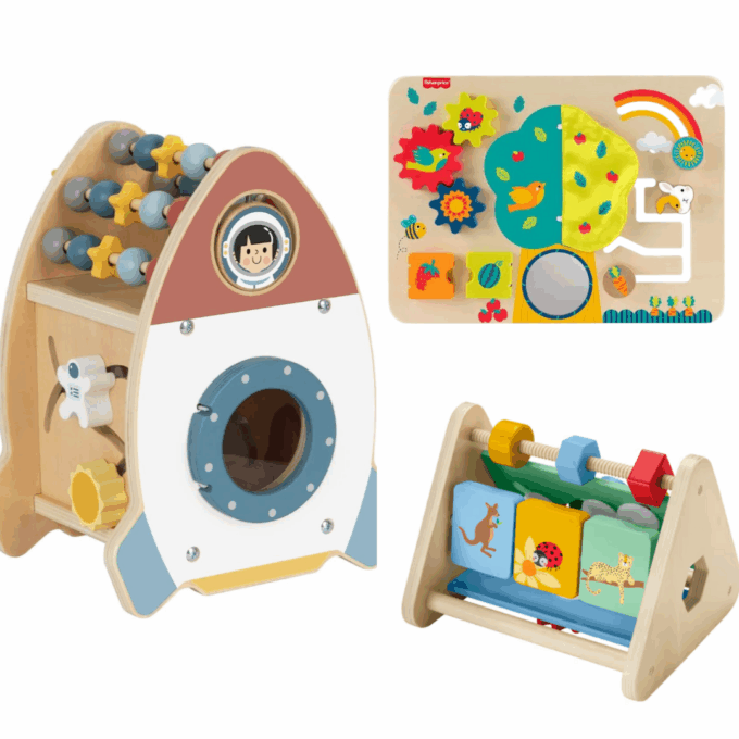 Kit de Brinquedos de Madeira